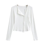 Knit Cardigan With Subtle Side Button Details