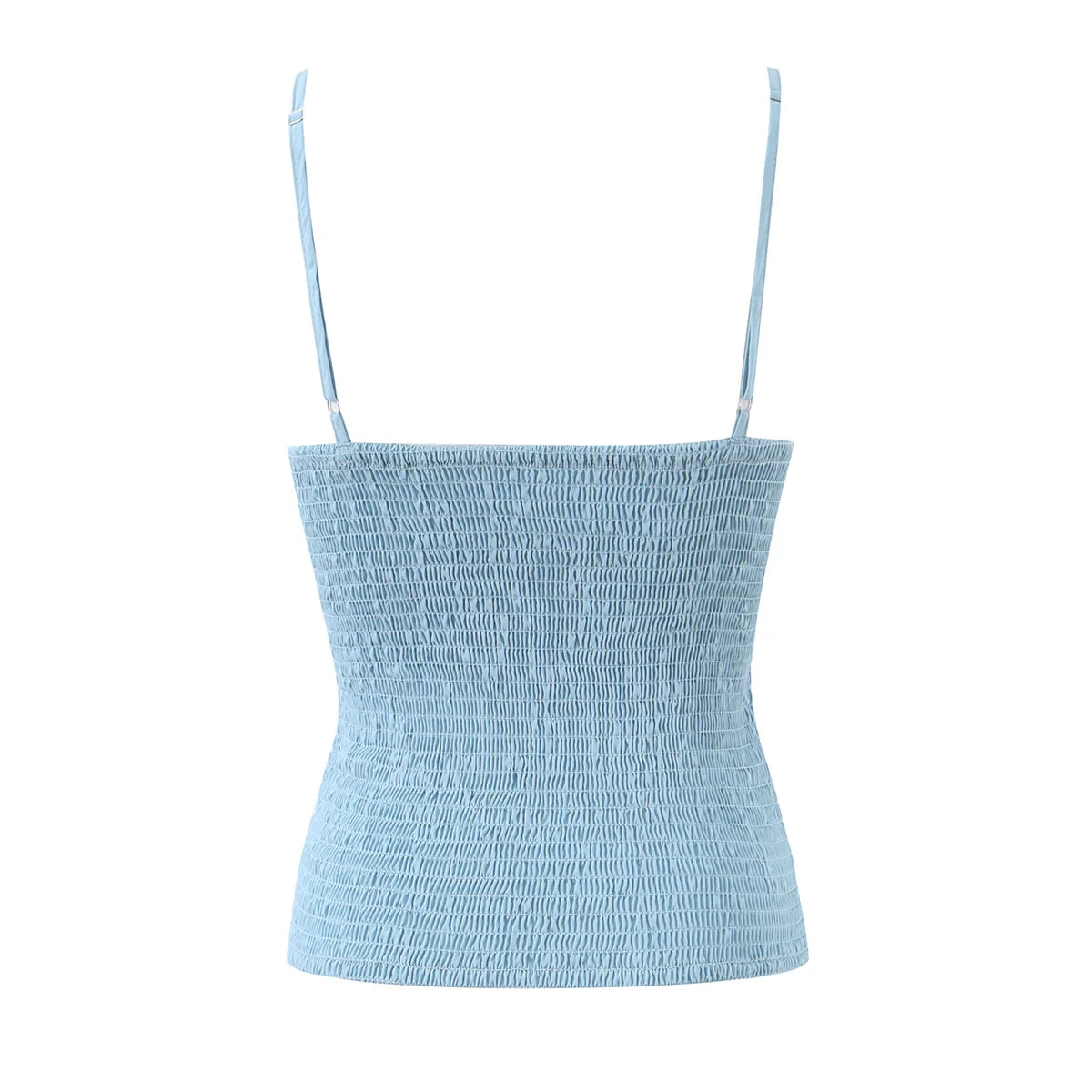 Sleek Backless V Neck Bow Crop Camisole Top