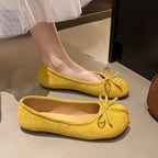 Tabi Style Leather Flats For Women Cozy Split Toe Slip On Shoes