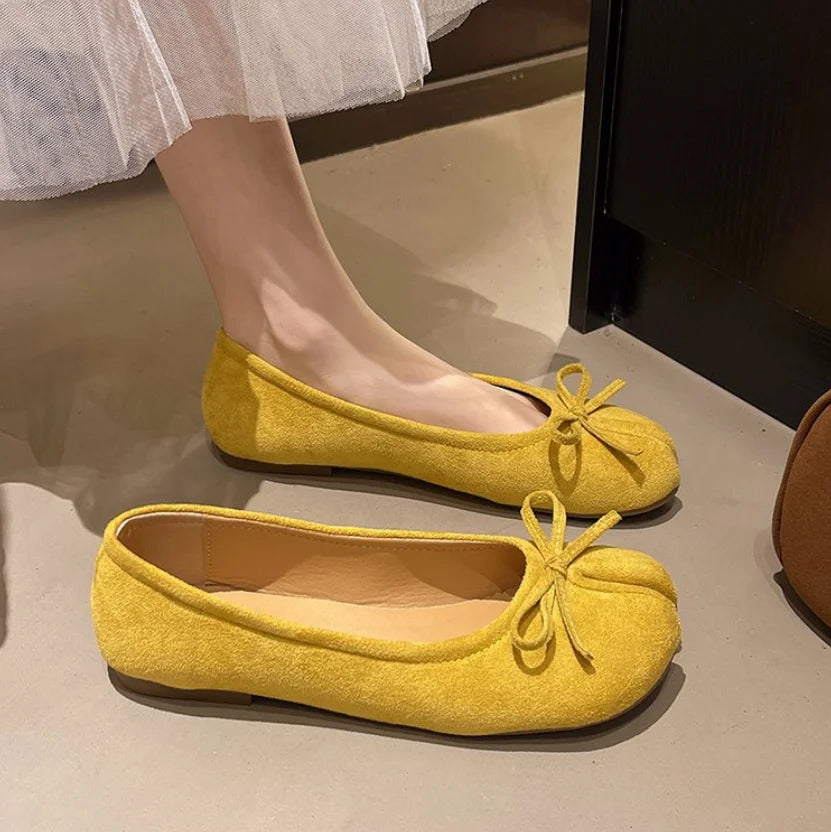 Tabi Style Leather Flats For Women Cozy Split Toe Slip On Shoes