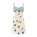 Floral Print Retro Sling Dress Light Chiffon