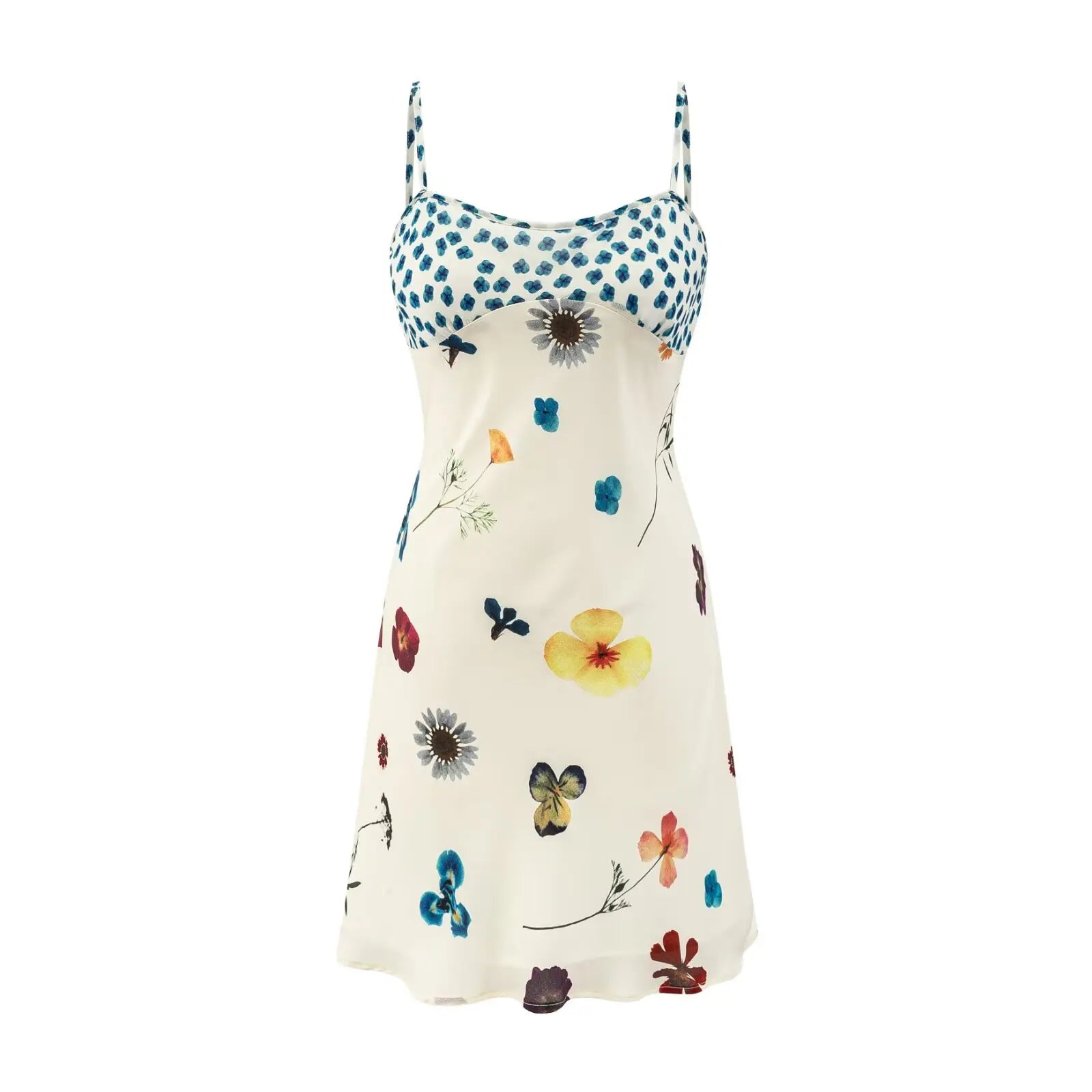 Floral Print Retro Sling Dress Light Chiffon