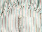 Striped Shirt With Flattering Fit Waist V Neck