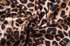 Leopard Print Off-Shoulder Backless Patchwork Dress For Women