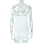 Halter Backless Top And Skirt Set Two Piece Irregular