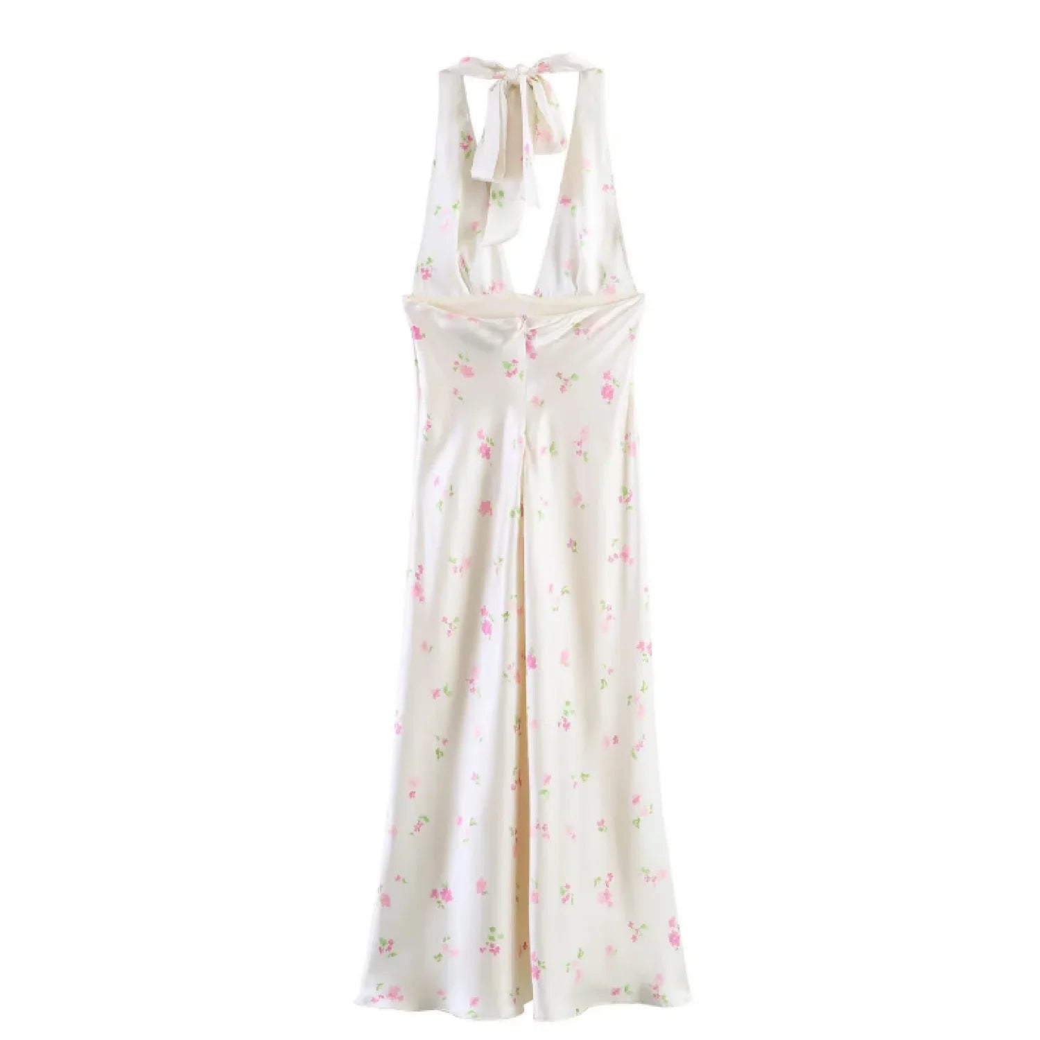 Airy Neck Collar Flowy A Line Dress With Printed Waist For Summer Elegance Light Dress