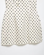 Polka Dot Cutout Bow Front Mini Dress