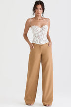 Women's Fashion Lace Spice Sling Vest Fishbone Top