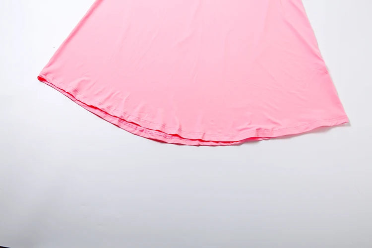 Peach Backless Maxi Dress With Waistless Silhouette And Ruched Elegance