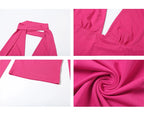 Spicy Flame Backless Vest With Deep V Neck For Versatile Style