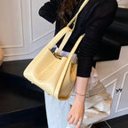 Women Stone Pattern Handbag Chic Shoulder Style Casual Messenger Versatile Bucket Wallet Included
