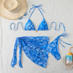 Triangle Bikini Set With Cover Up