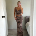 Crop Top And Maxi Skirt Set