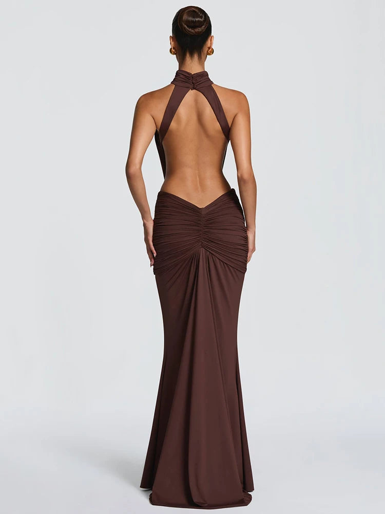 Evening Elegant Backless Halter Body-con Dress