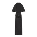 Backless Sequin Patchwork Maxi Dress With Wide Sleeves