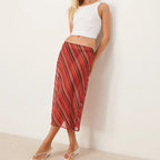 Polka Dot Sheer Midi Skirt With Mesh Details Flowy Maxi