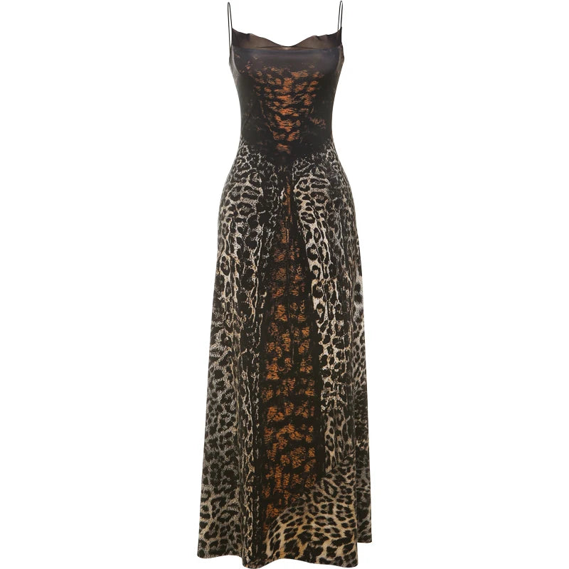 Backless Shirred Mesh Patchwork Dress Sleeveless