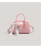 Bowknot PU Leather Crossbody Bag For Women Harajuku Style