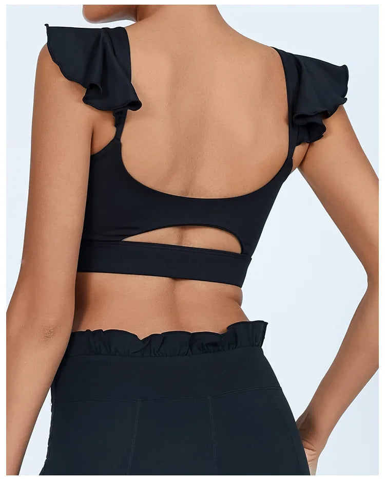 Yoga Gym Wear Woman Women's Chest-Wrapped Nude Feel Quick-Drying Beauty Back High Waist Vest Sports Workout