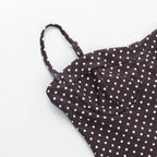 Rustic Polka Dot Halter Dress And Mini Skirt Set