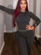 Bold Print Jumpsuit With Color Blocking Patchwork Zip Front