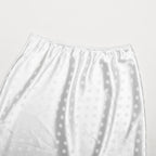 Patchwork Lace Print Polka Dot Women High Waist A-line Mini Skirt