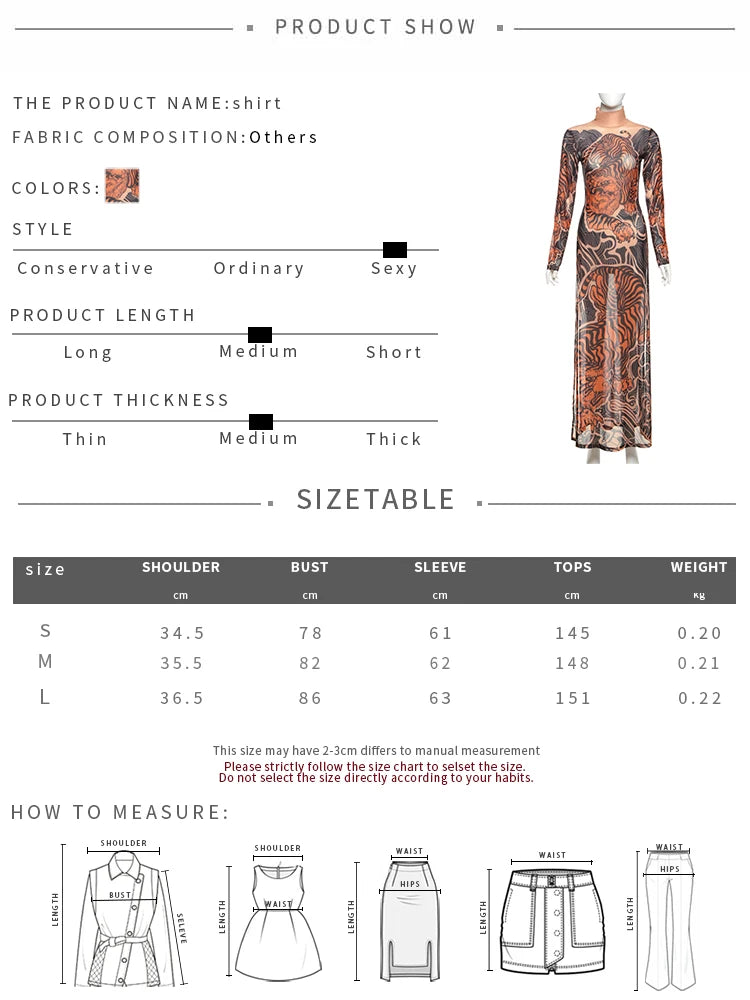 Tiger Print Sheer Long Sleeve Top With High Neck And Slits Street Style