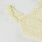 Light Yellow Lace Strapless Dress Slim Silhouette