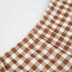 Summer Plaid Short Sleeve Pajama Set