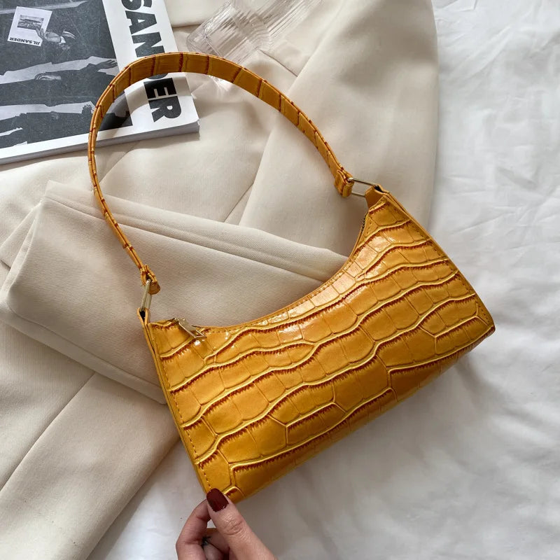 Alligator Pattern PU Leather Underarm Messenger Bag For Women