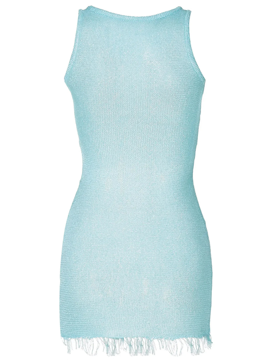 Knit Mini Dress With Tassels And Glitter