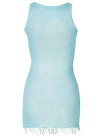Knit Mini Dress With Tassels And Glitter