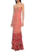 Elegant Crystal Beaded Tiered A Line Floor Length Prom Gown With Detachable Shawl Evening Dress