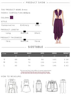 Purple Backless Patchwork Waistless Maxi Dress Irregular Hem