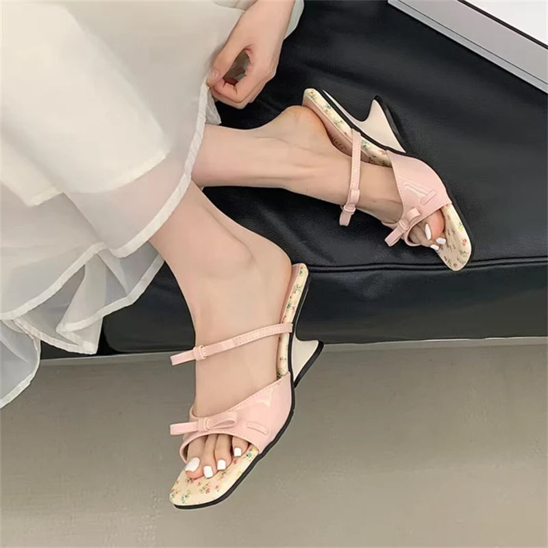 Chic Patent Leather Square Toe Heels With Bow Knot