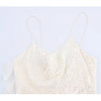 Sequin Backless Mini Slip Dress