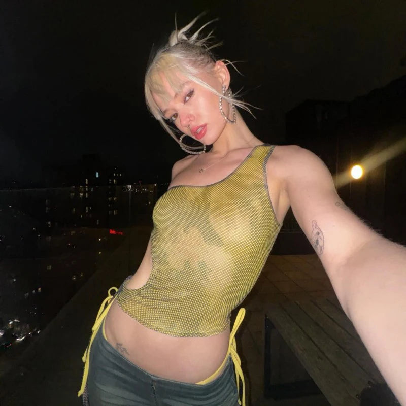 Summer Printed Slim Crop Top for Women