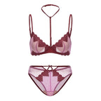French Embroidered Romance Push Up Bra Set With Steel Ring Delicate Lace And Seductive Coverage