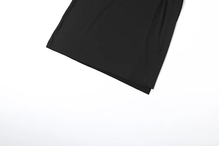 Elegant Halter Backless Maxi Dress With Deep V Neck And High Slit