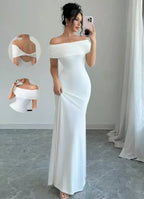 Off Shoulder Bodycon Midi Dress