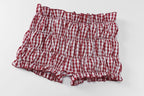 Stripe Two Piece Set With Elastic Camisole And Ruched Shorts l