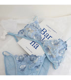 Whisper Lace Wireless Bralette Set In Ultra Thin Embroidered Mesh For Small Busts Delicate Comfort