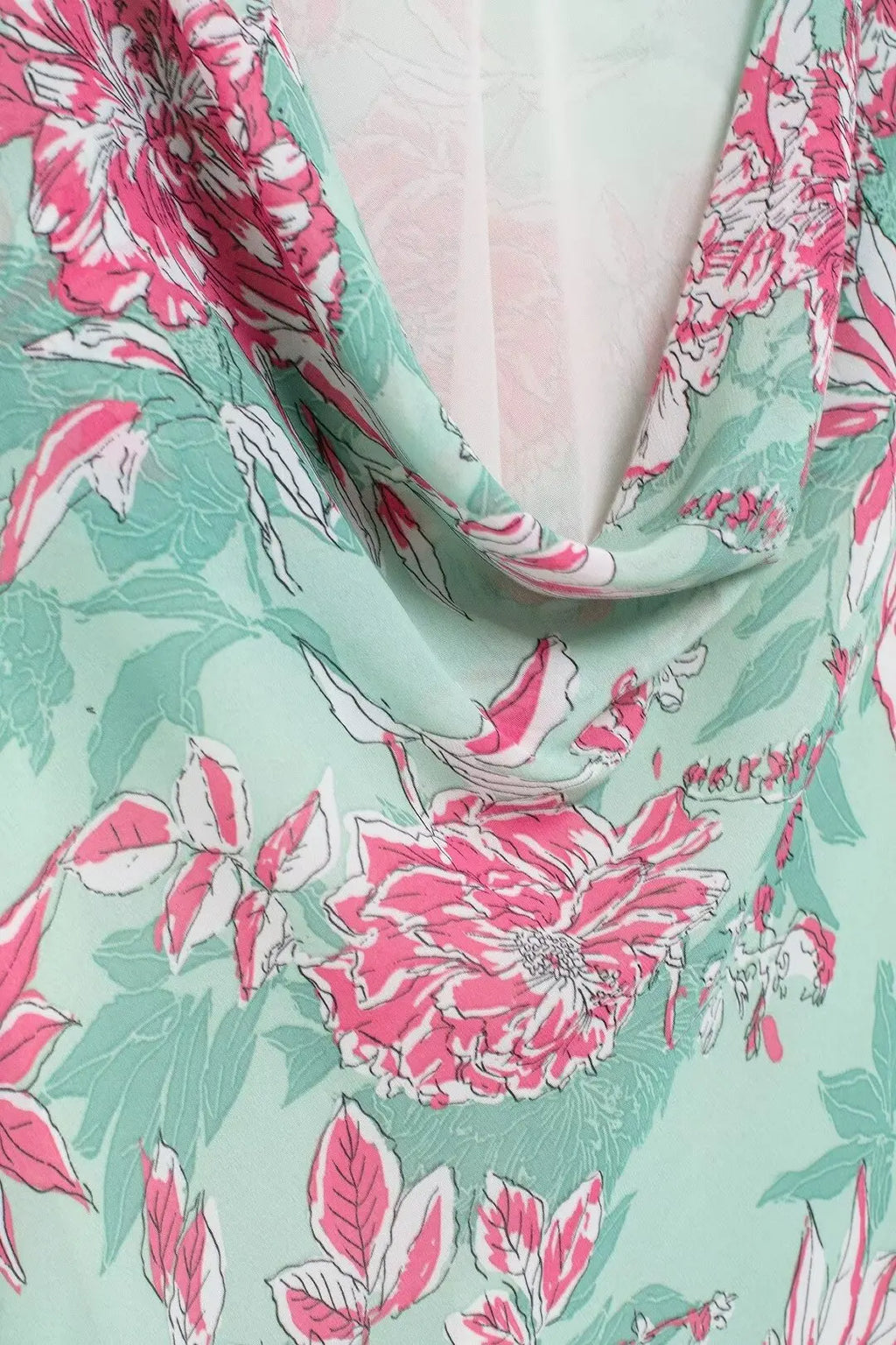Fairy Garden Coquette Style Floral Print Dress For Women Knee Length
