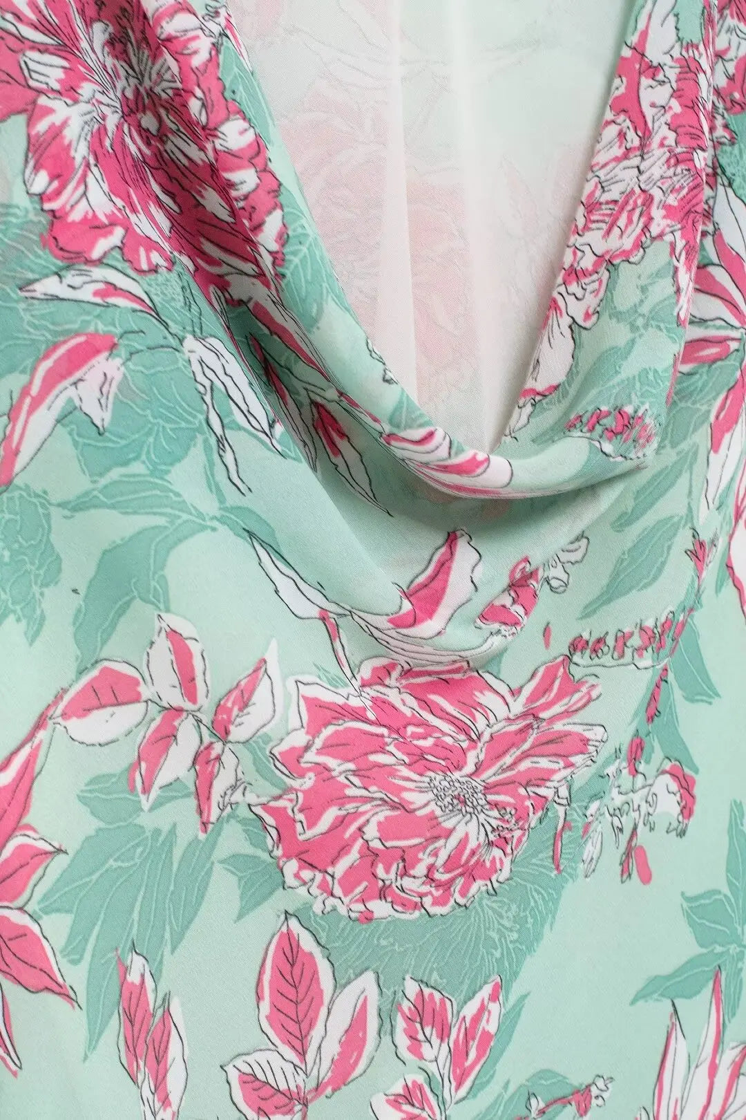 Fairy Garden Coquette Style Floral Print Dress For Women Knee Length