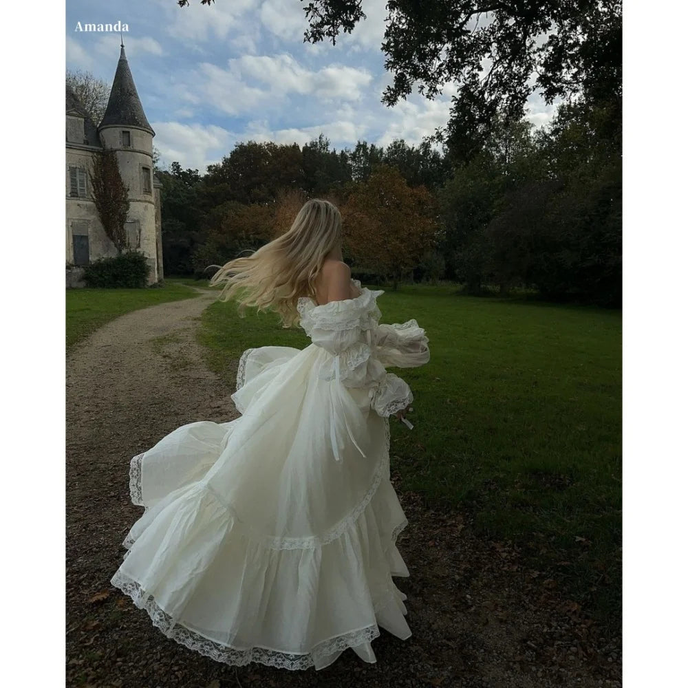One Shoulder White Dress With Floor Length A Line Silhouette