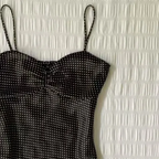 French Vintage Polka Dot Camisole Vest Halter Top