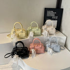 Minimalist PU Leather Crossbody With Pocket Design For Women Mini Square Shoulder Style