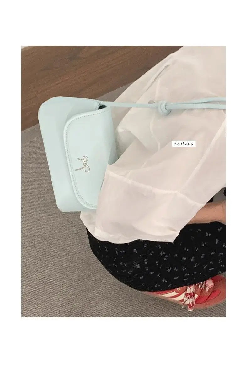 Sweet Harajuku Style Blue Baguette Bag Purse
