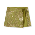 Gleaming Sequin Mini Skirt With Side Tie Low Rise Sparkly