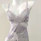 Dreamy Ice Silk With Lace Suspender Detail